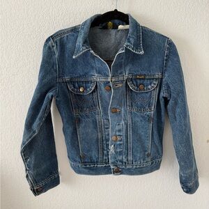 Vintage 1960 1970s wrangler Classic Blue Denim Jacket